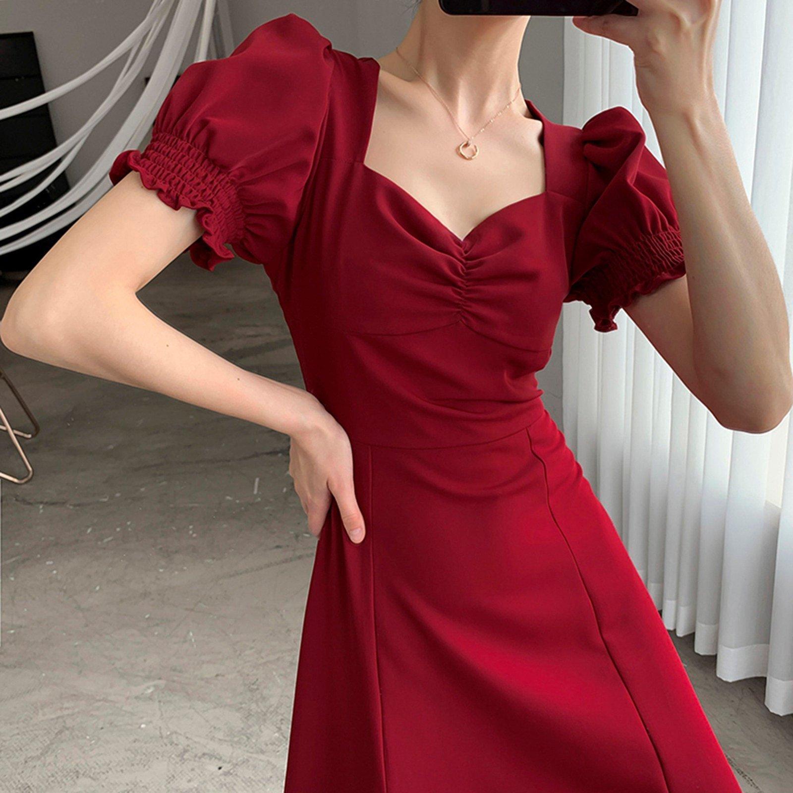 Sweetheart Short Sleeve Fit & Flare Dress | Vivian Seven Xs / Black Sweetheart Short Sleeve Fit & Flare Dress | Vivian Seven Xs / Black