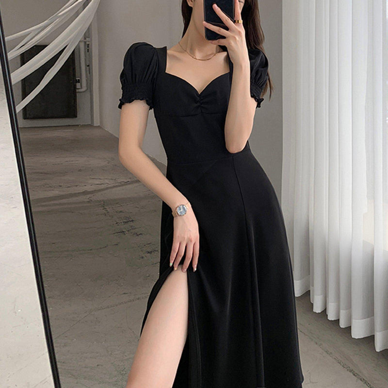 Sweetheart Short Sleeve Fit & Flare Dress Vivian Seven