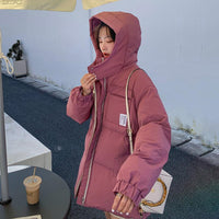 Women Oversize Hooded Short Quilted Puffer Parka Coat Winter Warm Jacket Vivian Seven