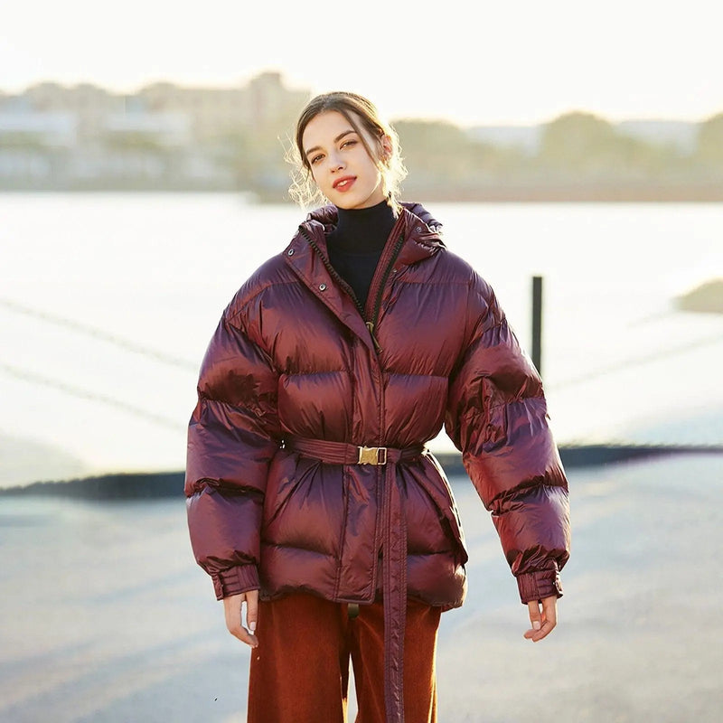 womens winter claret down puffer jacket