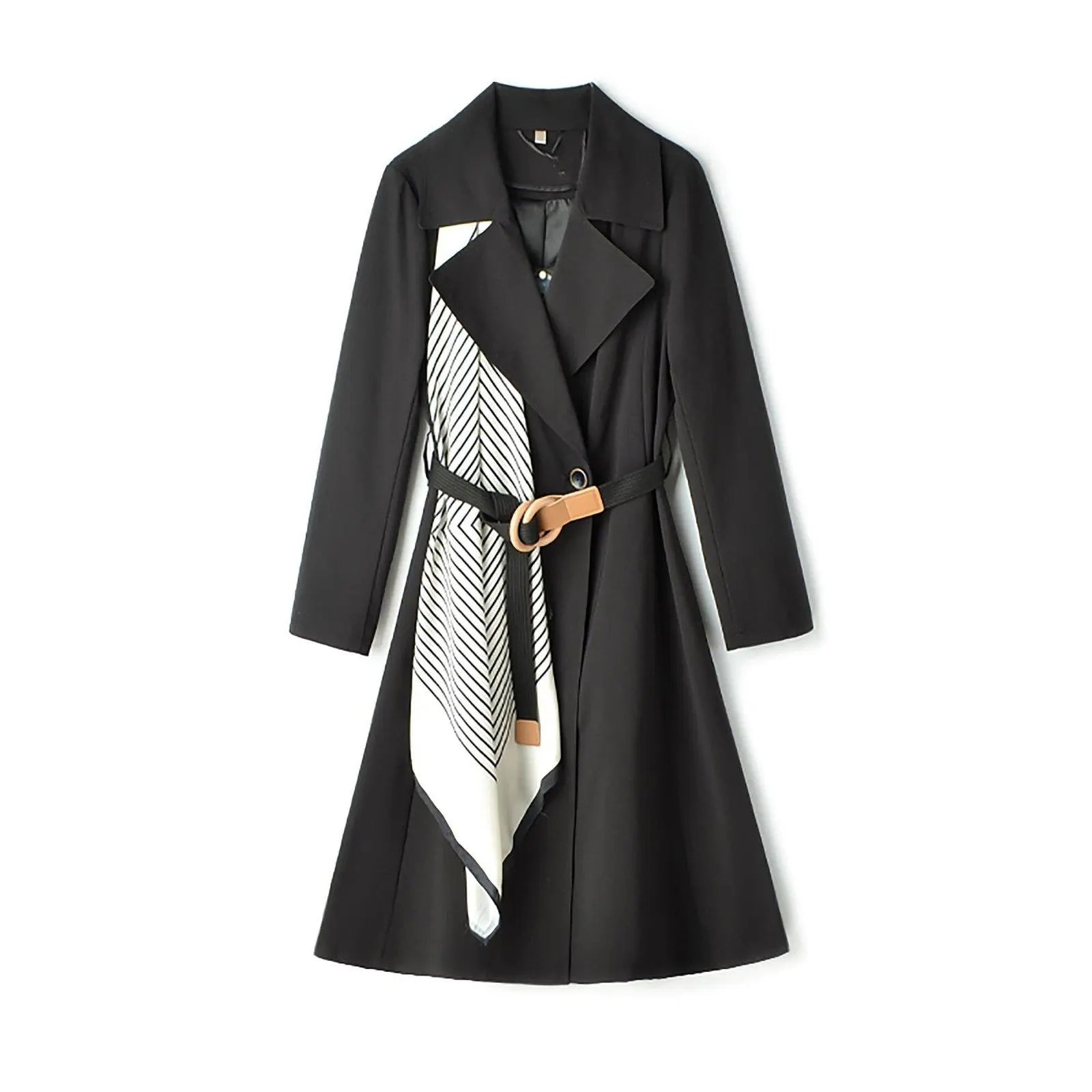 women's a line dress coat Notch Lapel A-Line Coat Dress