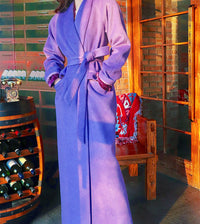 Women Thick Wool Long Coat,Red Maxi Wool Coat,Purple Long Wool Coat,Handmade Wool Coat,Warm Winter Coat,Wrap Wool Long Coat,Thick Wool Coat Vivian Seven
