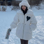 Women White Oversize Short Quilted Puffer Parka Coat Green Winter Warm Jacket Vivian Seven