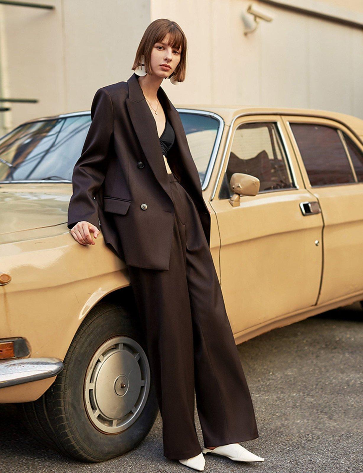 New Women Set Full Sleeve Ruffles Blazers Pants Suit Two Piece Set Office  Lady Business Wear | Fruugo US