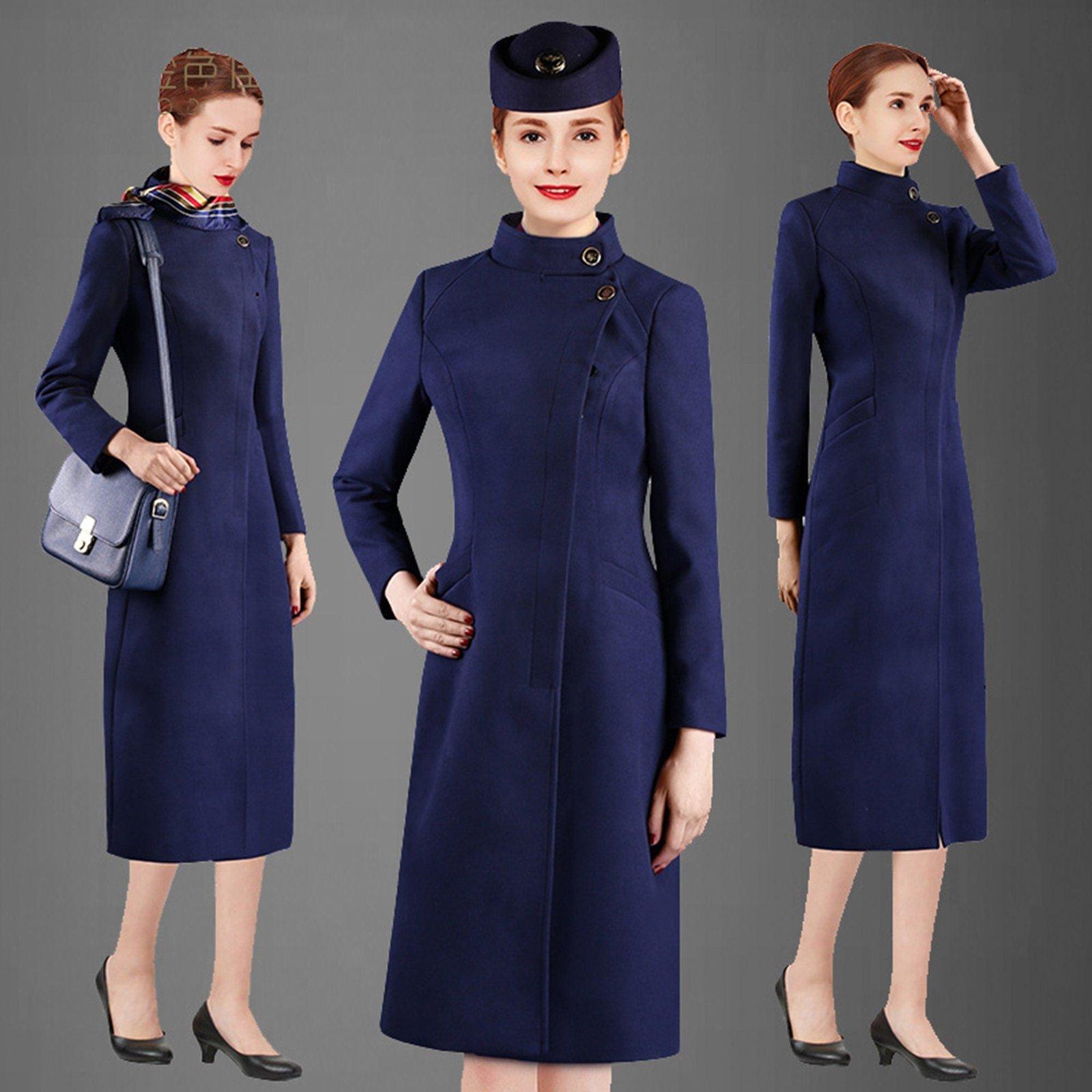 Women Wool Blend Coat,Stewardess business wear woolen coat cashmere trench coat overalls Wind Coat for Women,Autumn Winter Coat,Outerwear Vivian Seven