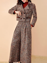 women wool blend pantsuit