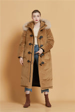 fur hood down coat women
