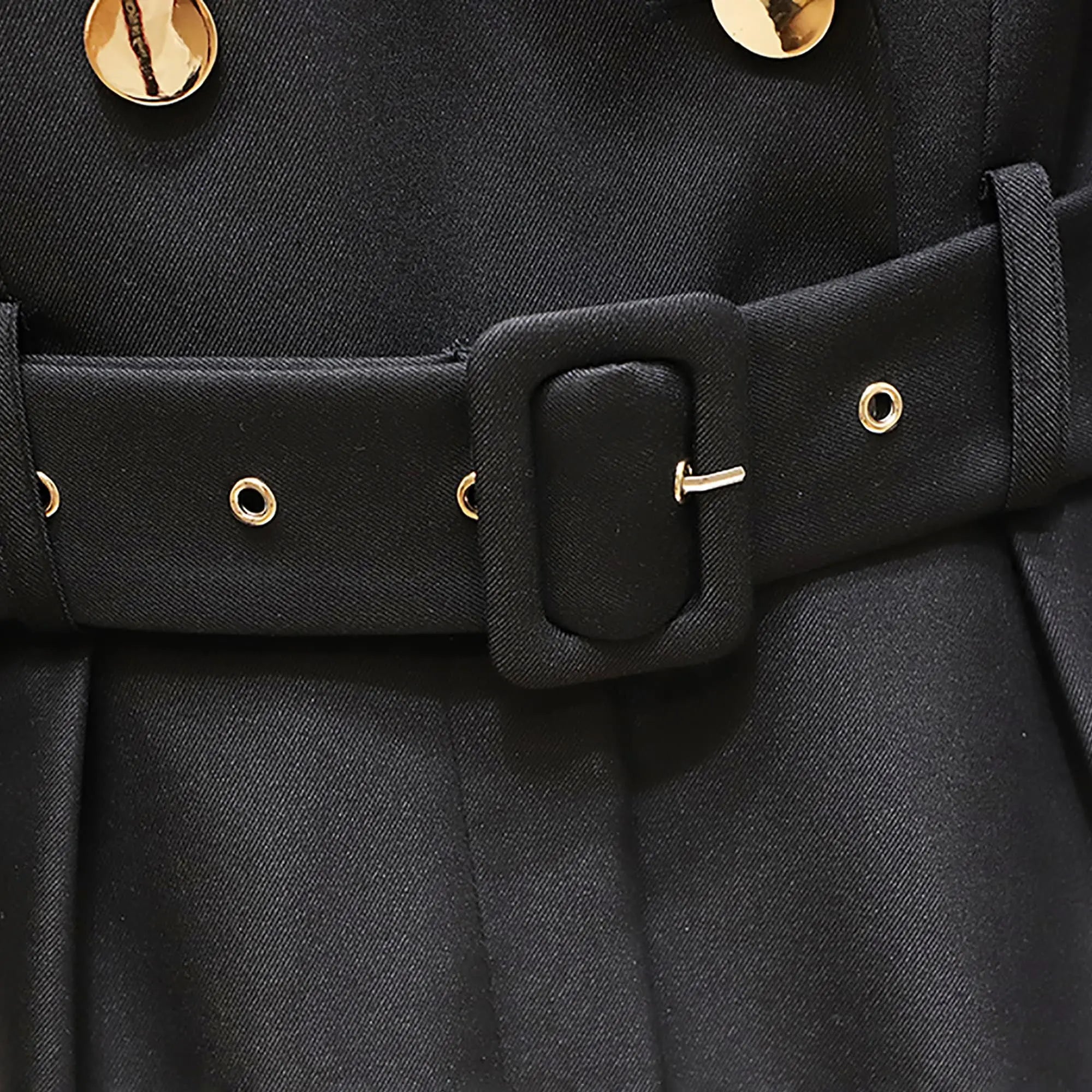 Double Breasted Belted Slim Jumpsuit – Vivian Seven