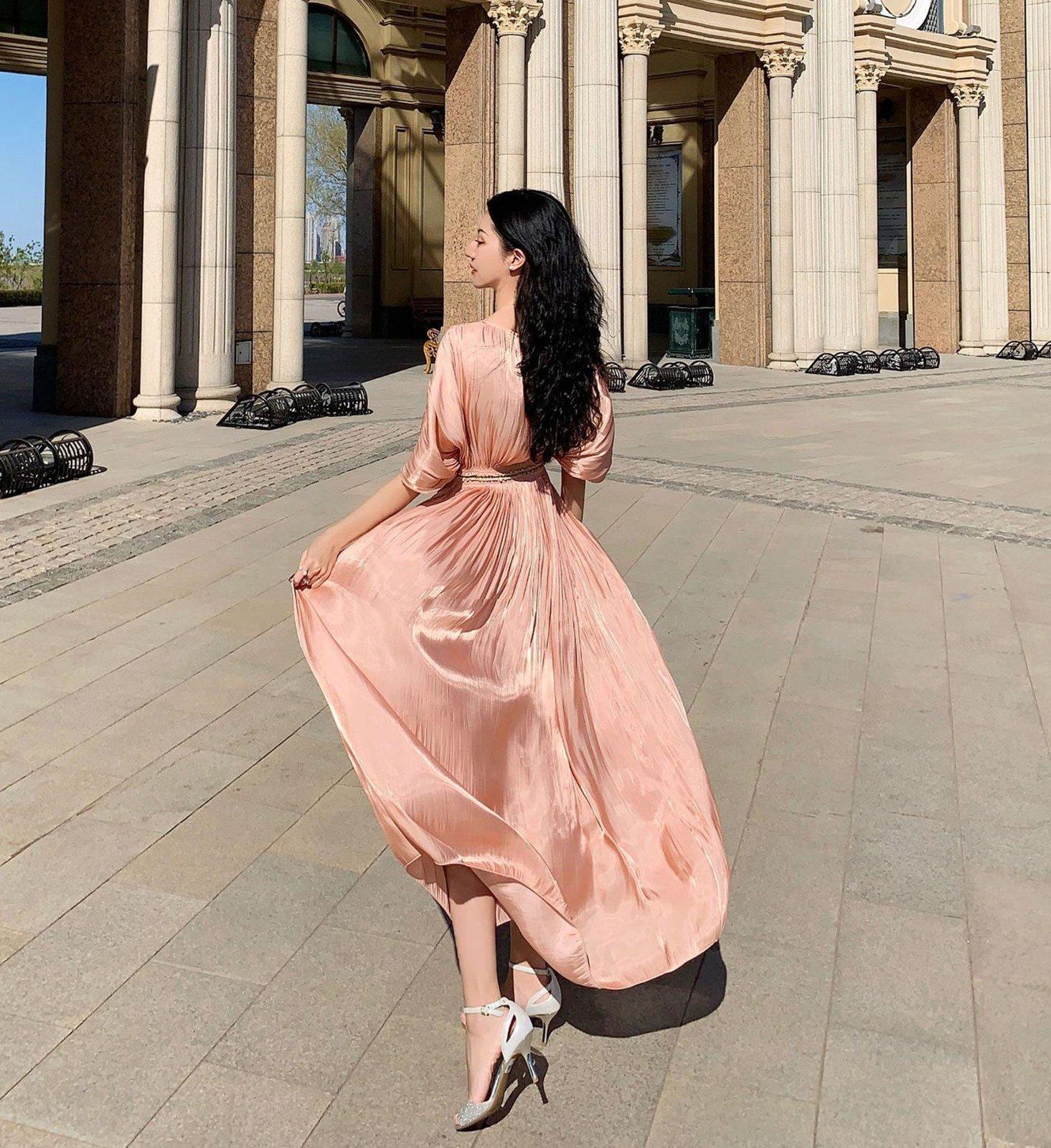 Short Sleeve Pleated Maxi Dress | Vivian Seven Short Sleeve Pleated Maxi Dress | Vivian Seven