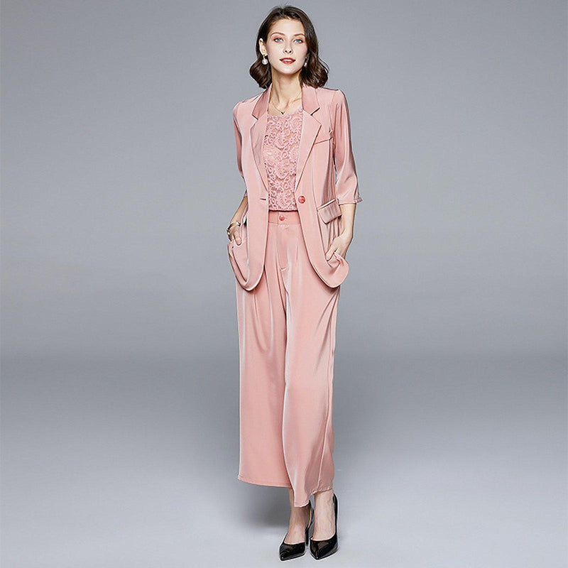 pink pantsuit for women
