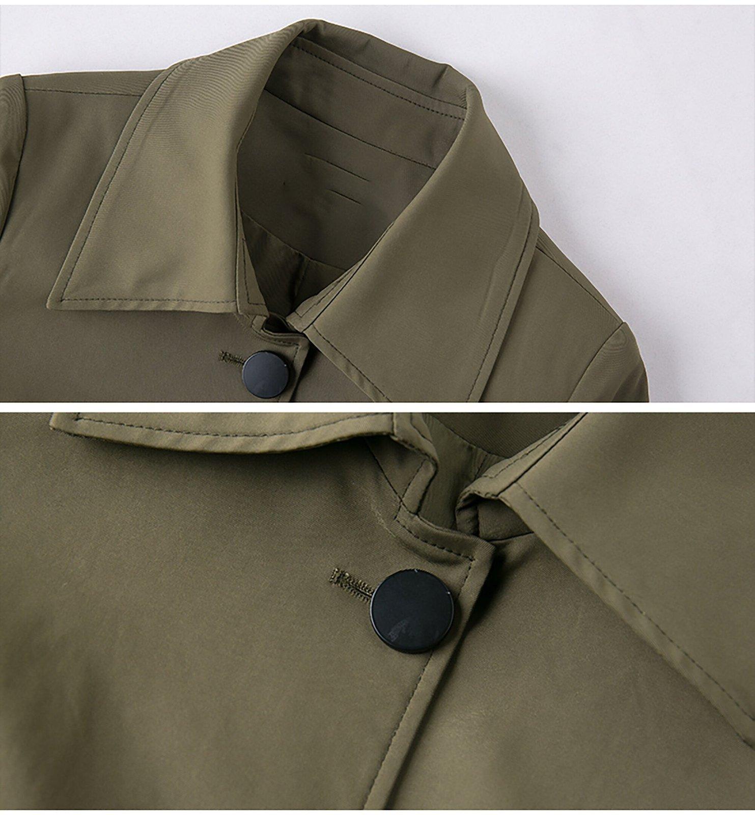 Vila Vijancine Trench Lungo Maniche Lunghe Per Donna, Colletto A Risvolto E Cintura, Look Elegante
