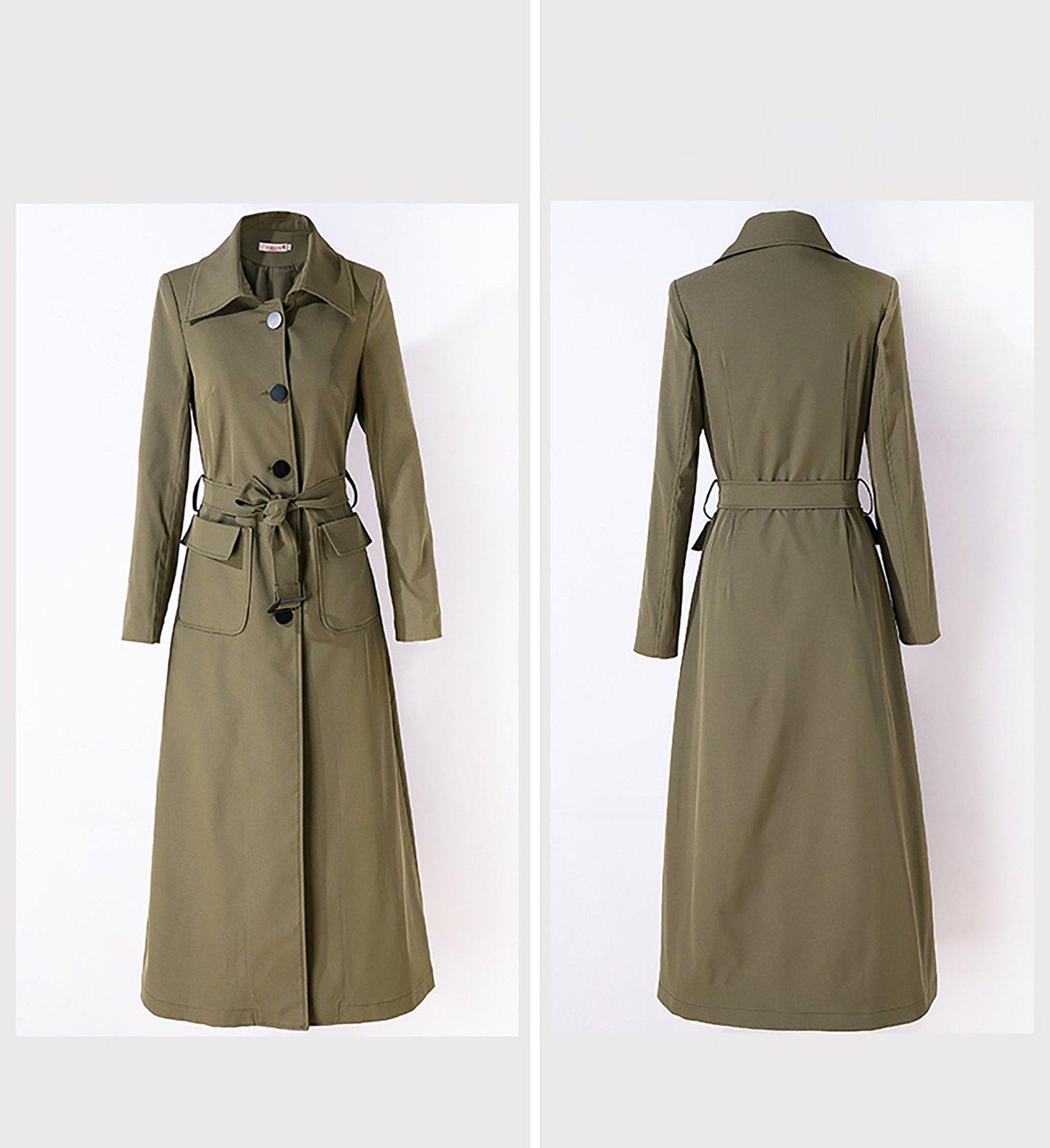 Women's Single Breasted Belted Long Trench Coat,Custom Women coat,Lady Long  Coat,Fall Coat for women Windbreaker Duster Coat Outerwear