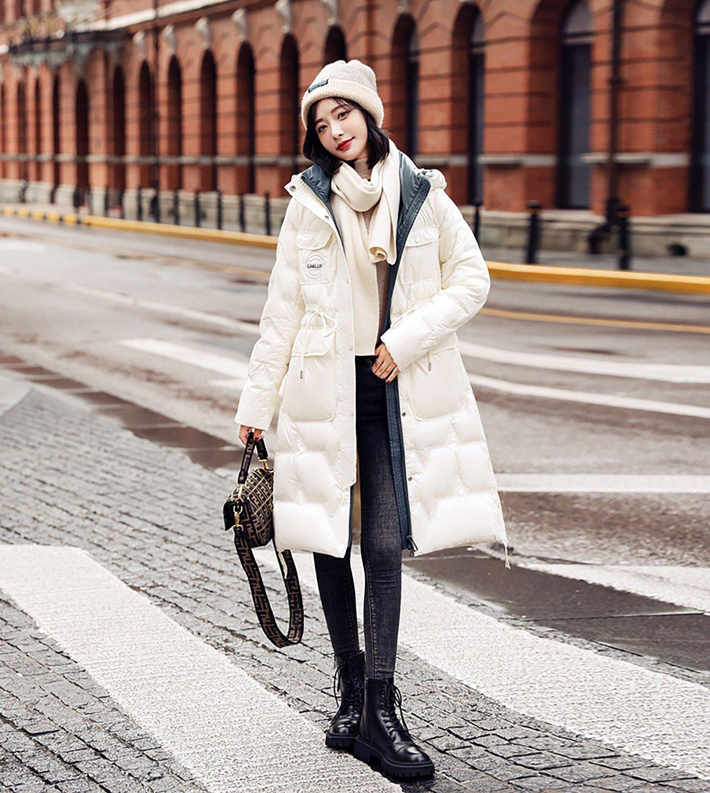 Hooded Utility Down Puffer Coat – Vivian Seven