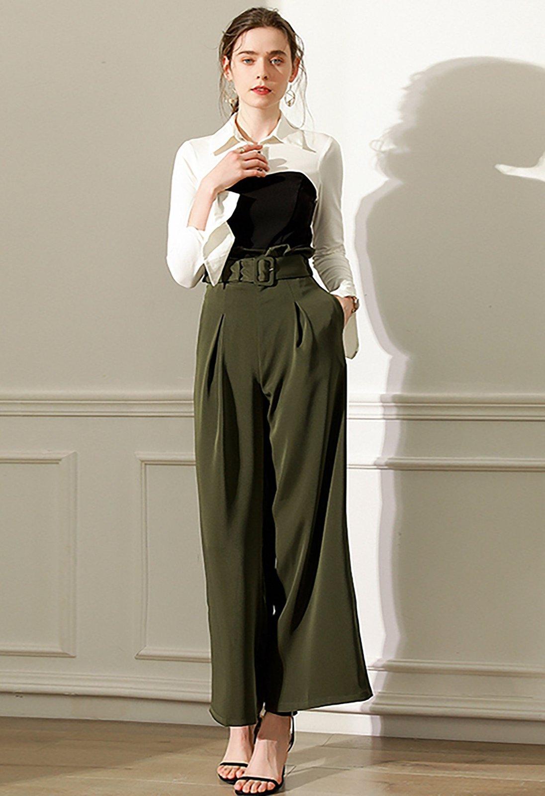 Elegant long trousers with straight legs Tordina, burgundy --25%