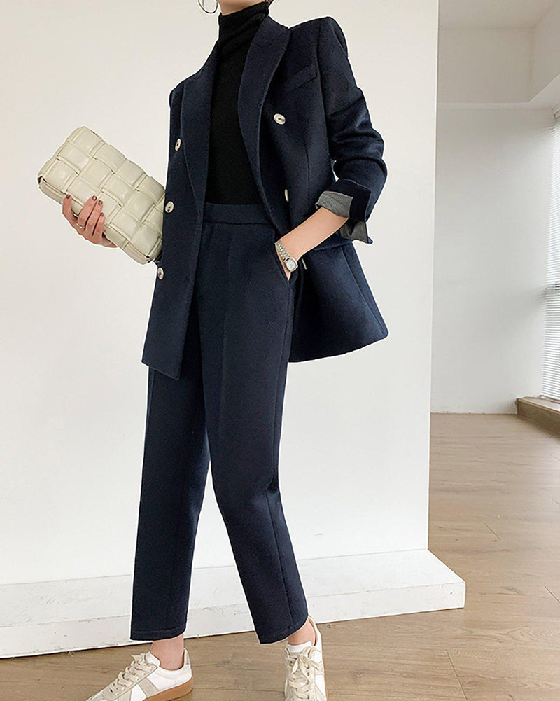 women's blazer pant suit set