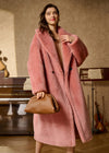 oversize pink wool coat