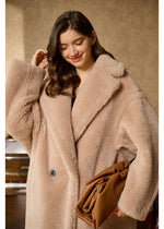 winter wool fur coat