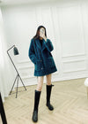 blue wool coat women winter