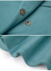 Teal Spread Collar Belted Wrap Maxi Coat - Vivian Seven