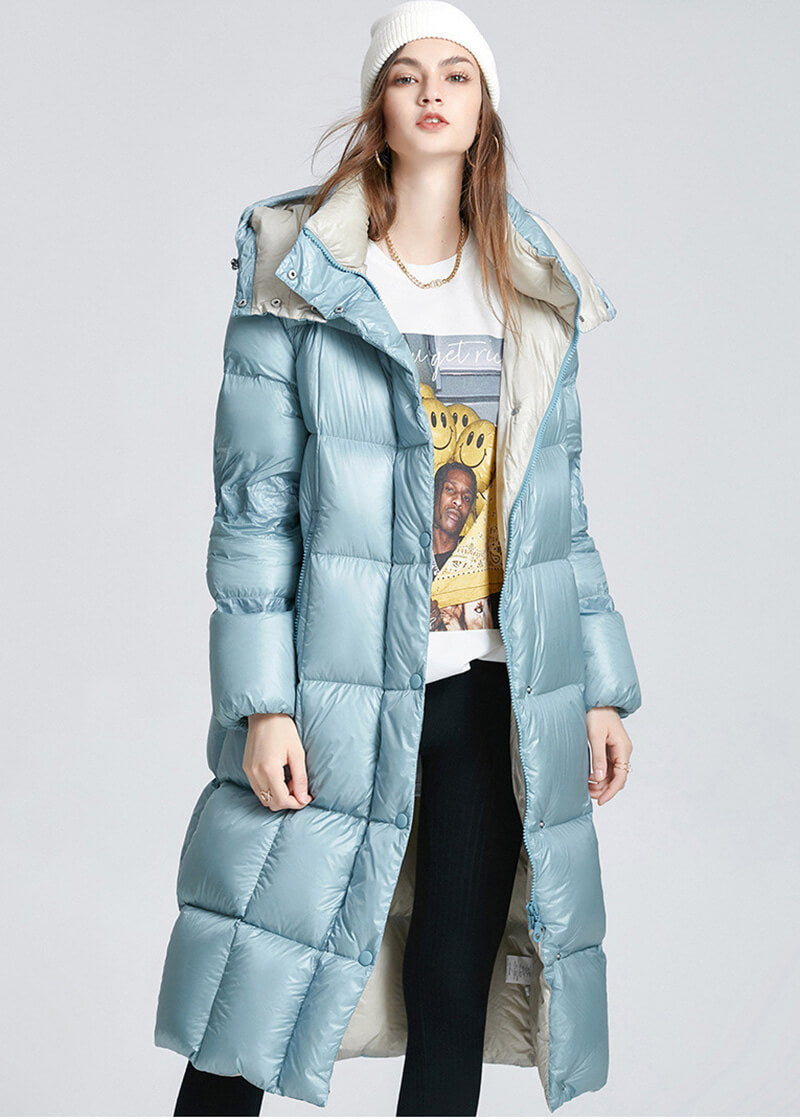 Light blue bubble store coat