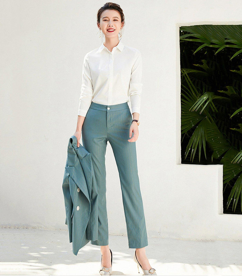 womens blazer and straight let pants