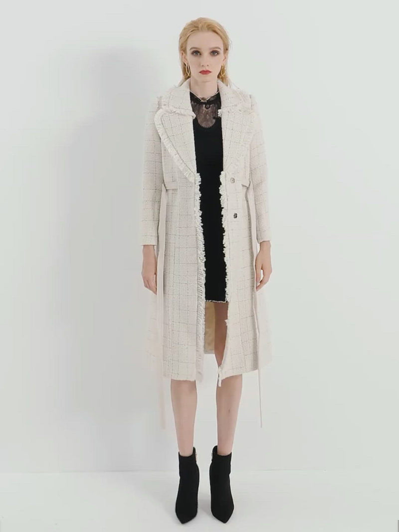 Vivian Seven Womens Tweed Coat