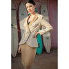 Single-Button Two Tones Blazer Skirt Suit Vivian Seven