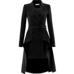Double-Breasted Belted Jacket & Skirt Two-piece Set Vivian Seven